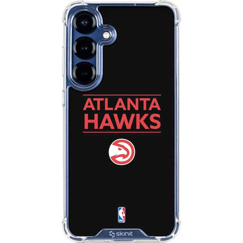 NBA Atlanta Hawks Standard - Black Galaxy S25 Clear Case