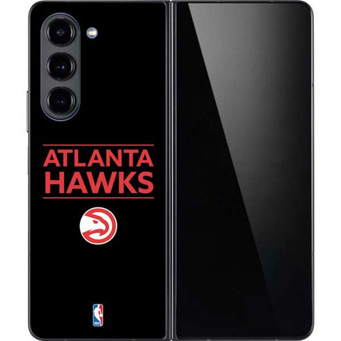 NBA Atlanta Hawks Standard - Black Galaxy Z Fold5 5G Skin