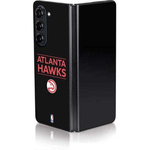 NBA Atlanta Hawks Standard - Black Galaxy Z Fold5 5G Skin