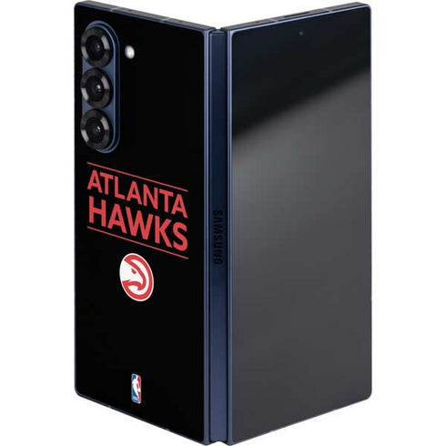 NBA Atlanta Hawks Standard - Black Galaxy Z Fold6 Skin