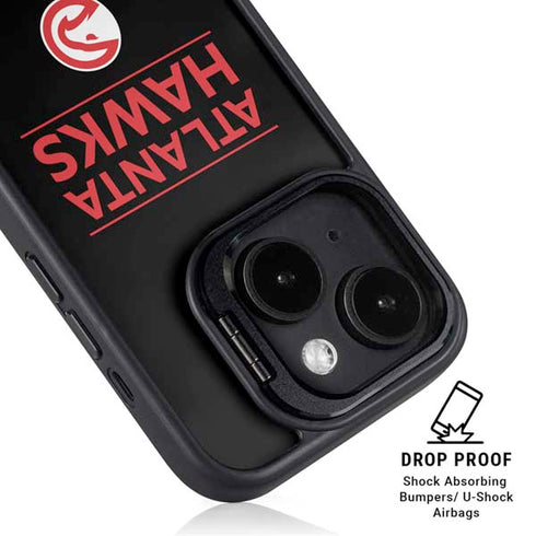 NBA Atlanta Hawks Standard - Black iPhone 14 Plus Kickstand Case