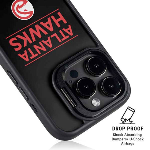 NBA Atlanta Hawks Standard - Black iPhone 14 Pro Kickstand Case
