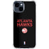 NBA Atlanta Hawks Standard - Black iPhone 15 Clear Case