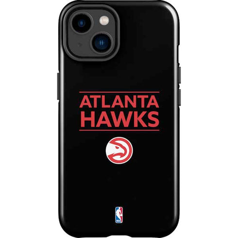 NBA Atlanta Hawks Standard - Black iPhone 15 Impact Case