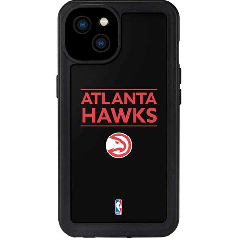 NBA Atlanta Hawks Standard - Black iPhone 15 Plus Waterproof Case