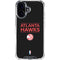 NBA Atlanta Hawks Standard - Black iPhone 16 Clear Case