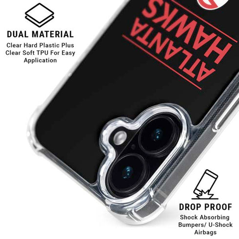 NBA Atlanta Hawks Standard - Black iPhone 16 MagSafe Case