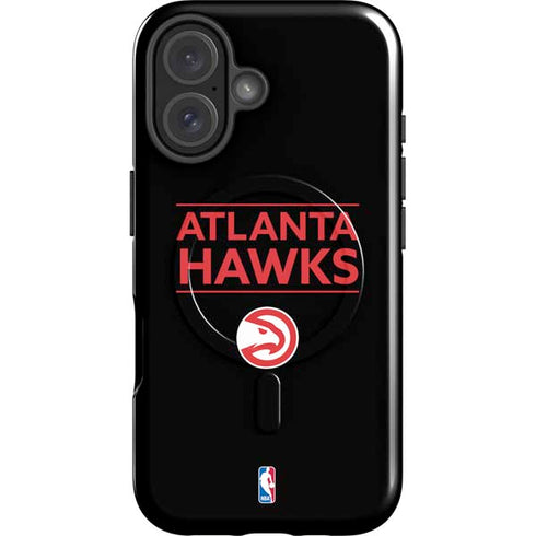 NBA Atlanta Hawks Standard - Black iPhone 16 Magsafe Impact Case