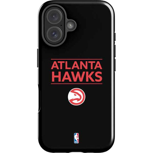NBA Atlanta Hawks Standard - Black iPhone 16 Plus Impact Case