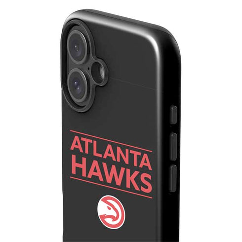 NBA Atlanta Hawks Standard - Black iPhone 16 Plus Impact Case