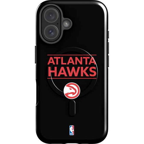 NBA Atlanta Hawks Standard - Black iPhone 16 Plus Magsafe Impact Case
