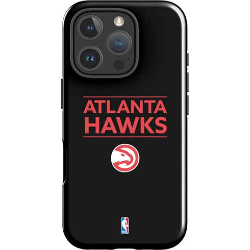 NBA Atlanta Hawks Standard - Black iPhone 16 Pro Impact Case