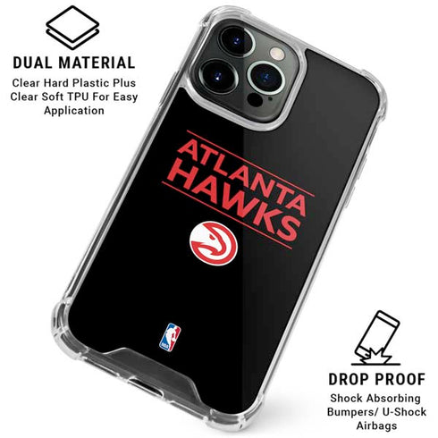NBA Atlanta Hawks Standard - Black iPhone 16 Pro Max Clear Case