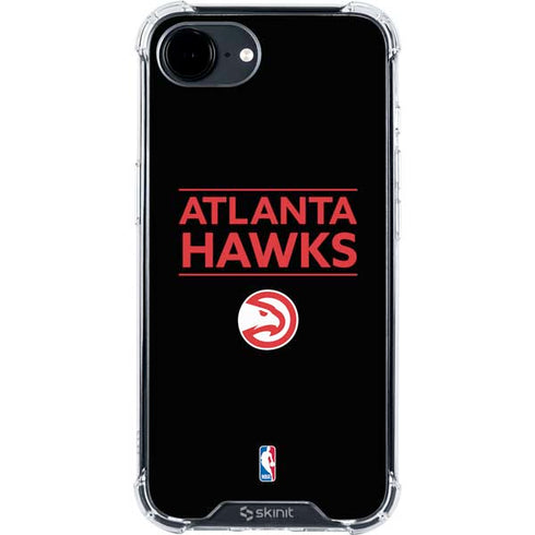 NBA Atlanta Hawks Standard - Black iPhone 16e Clear Case