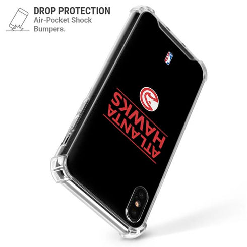 NBA Atlanta Hawks Standard - Black iPhone X/XS Clear Case