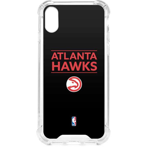 NBA Atlanta Hawks Standard - Black iPhone XS Clear Case
