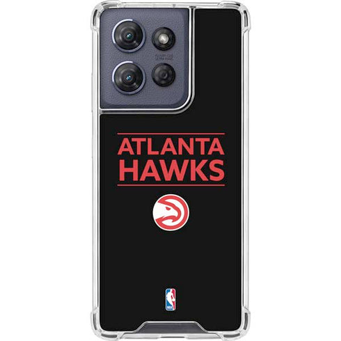 NBA Atlanta Hawks Standard - Black Moto G Play 5G (2025) Clear Case