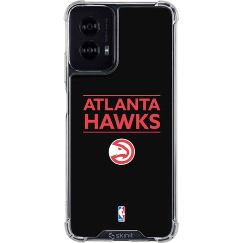 NBA Atlanta Hawks Standard - Black Moto G Power 5G (2024) Clear Case