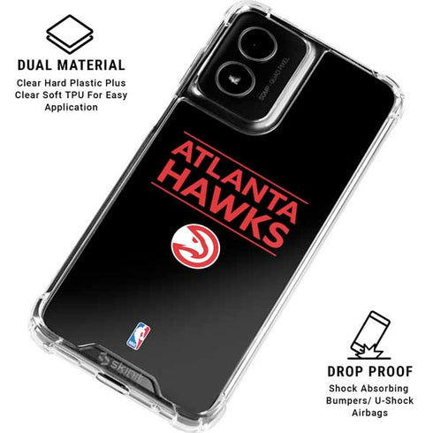 NBA Atlanta Hawks Standard - Black Moto G Power 5G (2024) Clear Case