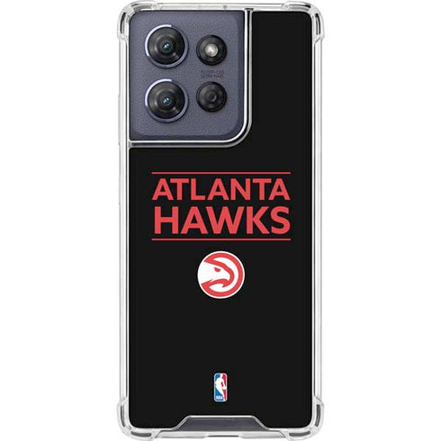 NBA Atlanta Hawks Standard - Black Moto G Stylus 5G (2025) Clear Case
