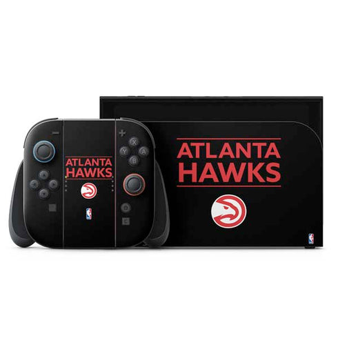 NBA Atlanta Hawks Standard - Black Nintendo Switch 2 (2025) with Joy-Con Skin
