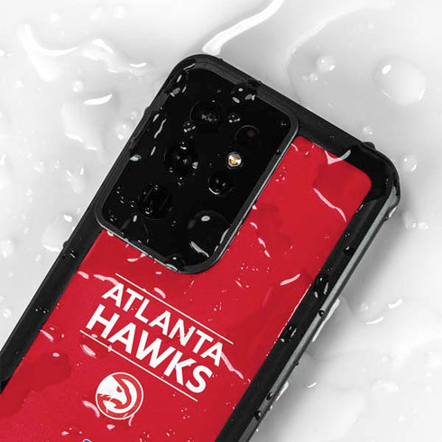 NBA Atlanta Hawks Standard - Red Galaxy S24 Ultra Waterproof Case