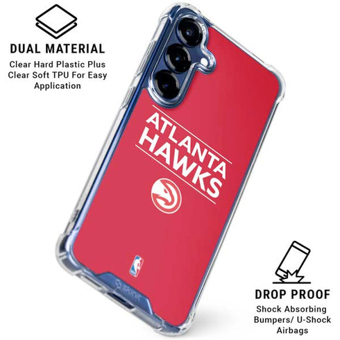 NBA Atlanta Hawks Standard - Red Galaxy S25 Clear Case