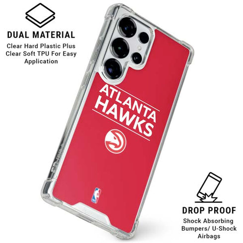 NBA Atlanta Hawks Standard - Red Galaxy S25 Ultra Clear Case