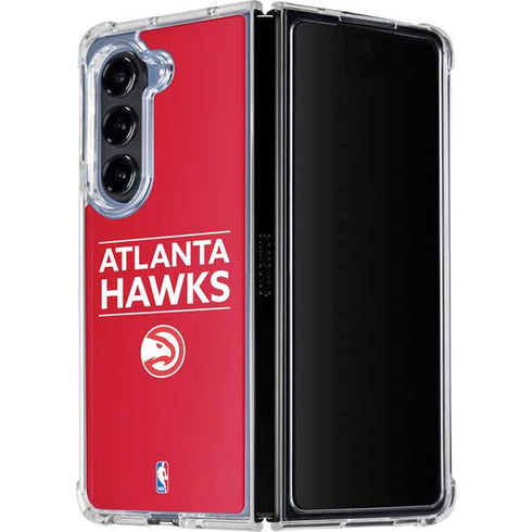 NBA Atlanta Hawks Standard - Red Galaxy Z Fold5 5G Clear Case
