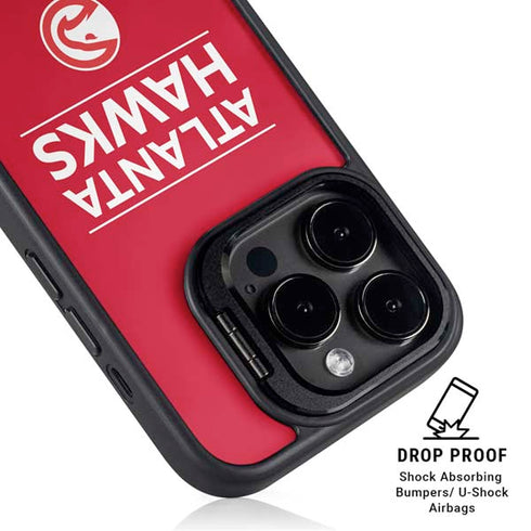 NBA Atlanta Hawks Standard - Red iPhone 15 Pro Max Kickstand Case