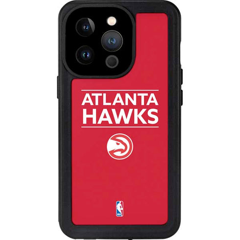 NBA Atlanta Hawks Standard - Red iPhone 15 Pro Waterproof Case