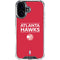 NBA Atlanta Hawks Standard - Red iPhone 16 Clear Case