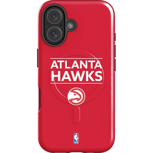 NBA Atlanta Hawks Standard - Red iPhone 16 Magsafe Impact Case