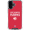 NBA Atlanta Hawks Standard - Red iPhone 16 Plus Clear Case
