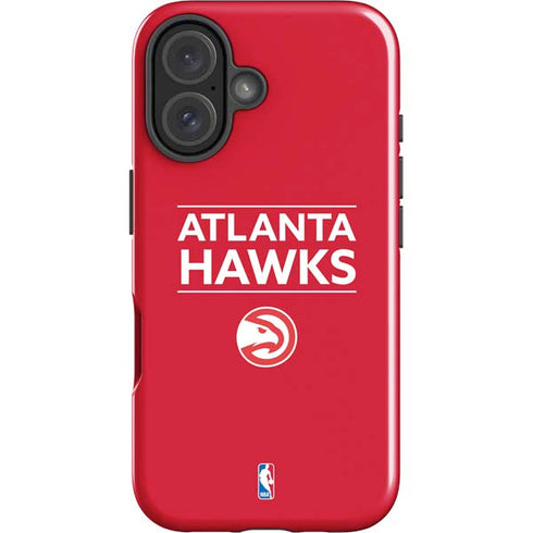 NBA Atlanta Hawks Standard - Red iPhone 16 Plus Impact Case