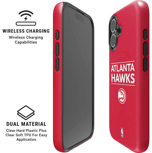 NBA Atlanta Hawks Standard - Red iPhone 16 Plus Magsafe Impact Case