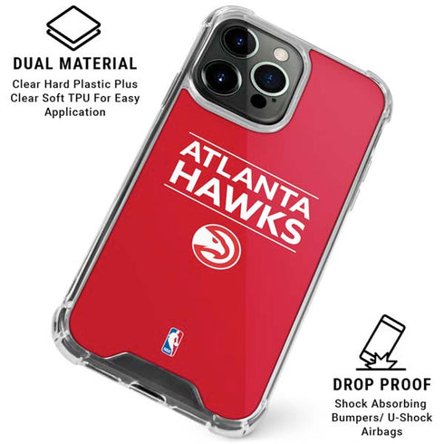NBA Atlanta Hawks Standard - Red iPhone 16 Pro Clear Case