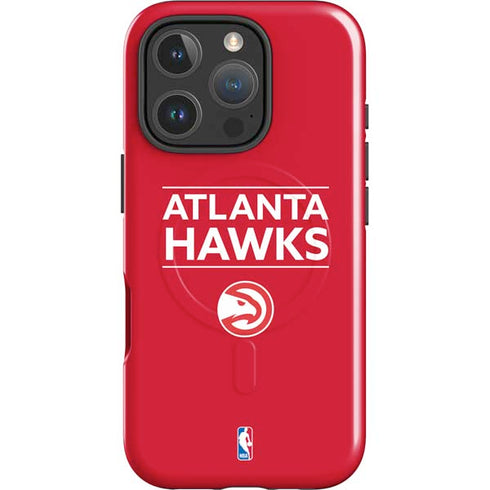 NBA Atlanta Hawks Standard - Red iPhone 16 Pro Max Magsafe Impact Case