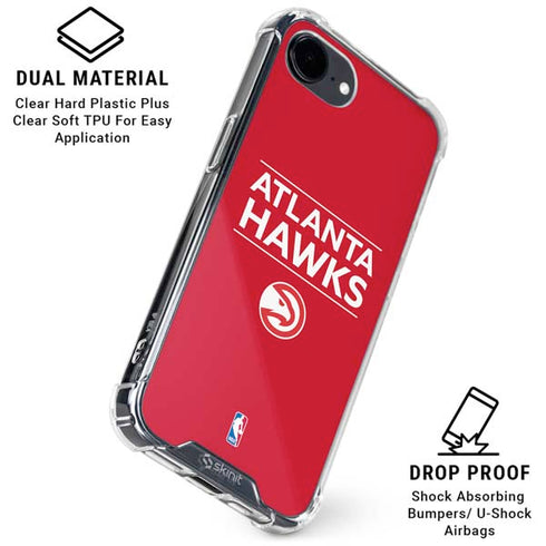 NBA Atlanta Hawks Standard - Red iPhone 16e Clear Case