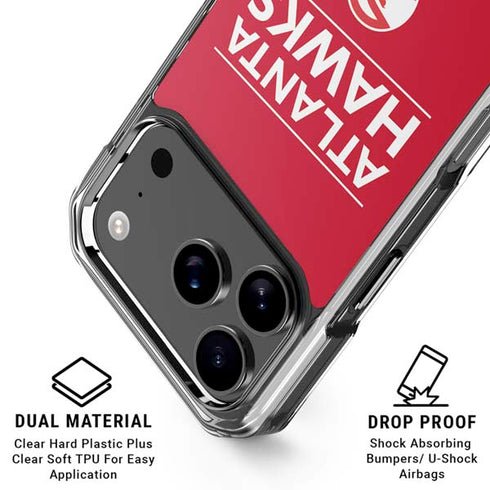 NBA Atlanta Hawks Standard - Red iPhone 18 Pro Clear Case
