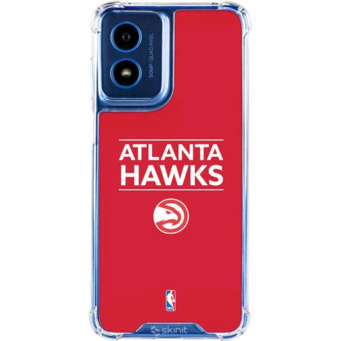 NBA Atlanta Hawks Standard - Red Moto G Play 4G (2024) Clear Case