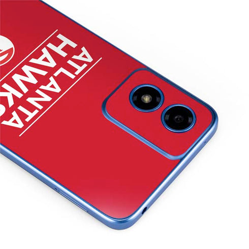 NBA Atlanta Hawks Standard - Red Moto G Play 4G (2024) Skin