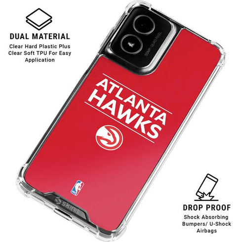 NBA Atlanta Hawks Standard - Red Moto G Power 5G (2024) Clear Case