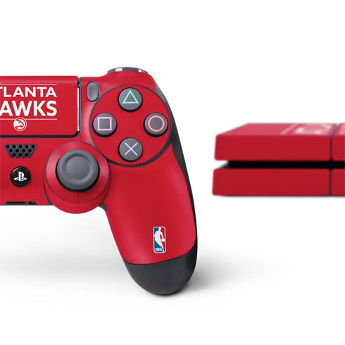 NBA Atlanta Hawks Standard - Red PS4 Console and Controller Bundle Skin