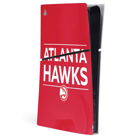 NBA Atlanta Hawks Standard - Red PS5 Slim Digital Edition Console Skin