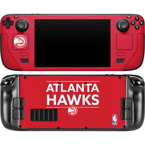 NBA Atlanta Hawks Standard - Red Steam Deck Handheld Gaming Computer OLED Skin