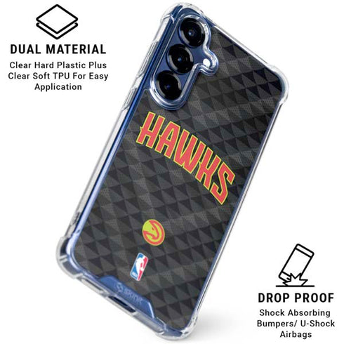 NBA Atlanta Hawks Team Jersey Galaxy S25 FE Clear Case