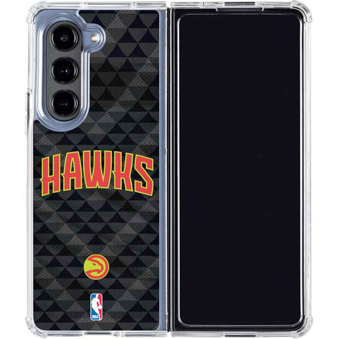 NBA Atlanta Hawks Team Jersey Galaxy Z Fold5 5G Clear Case