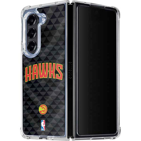 NBA Atlanta Hawks Team Jersey Galaxy Z Fold5 5G Clear Case