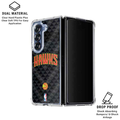 NBA Atlanta Hawks Team Jersey Galaxy Z Fold7 Clear Case